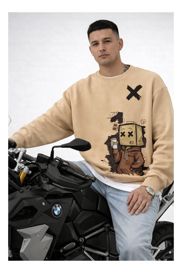 PULL URBAN-GRAPHIC BEIGE