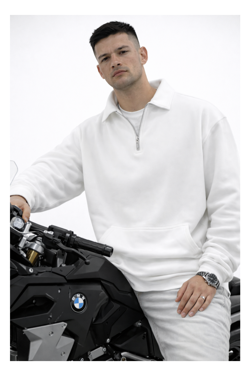 SWEATSHIRT URBAN-HOODWORK BLANC