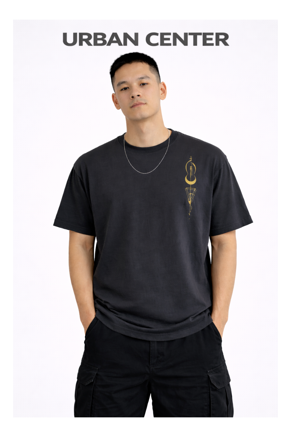 T-SHIRT URBAN-MOON GRIS