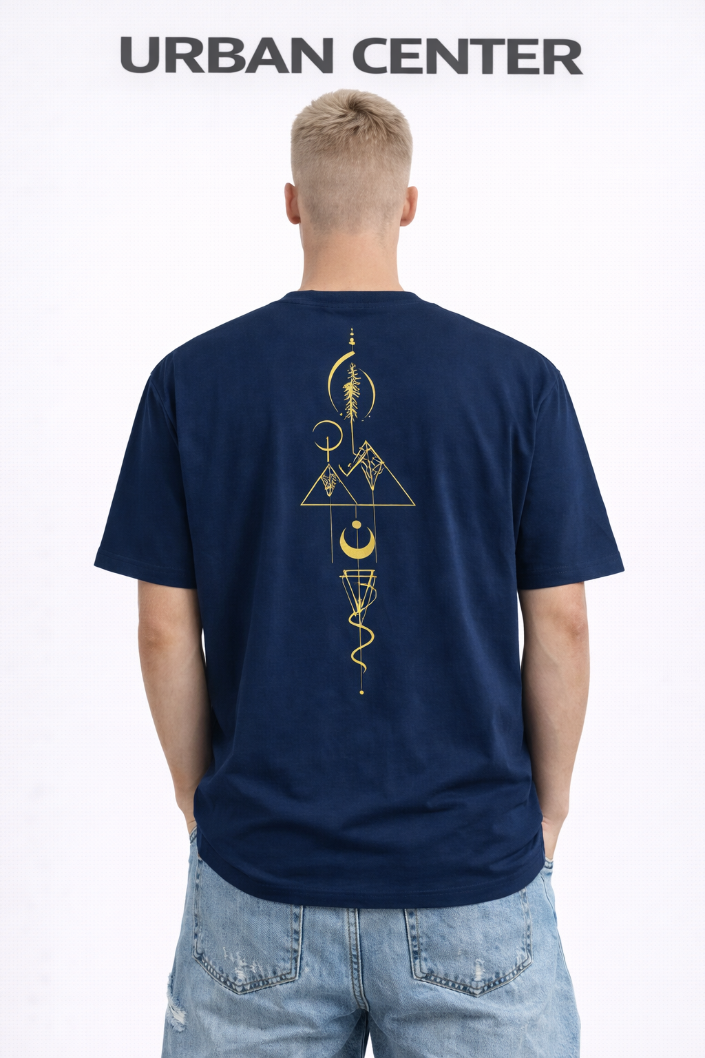 T-SHIRT URBAN-MOON BLEU MARINE