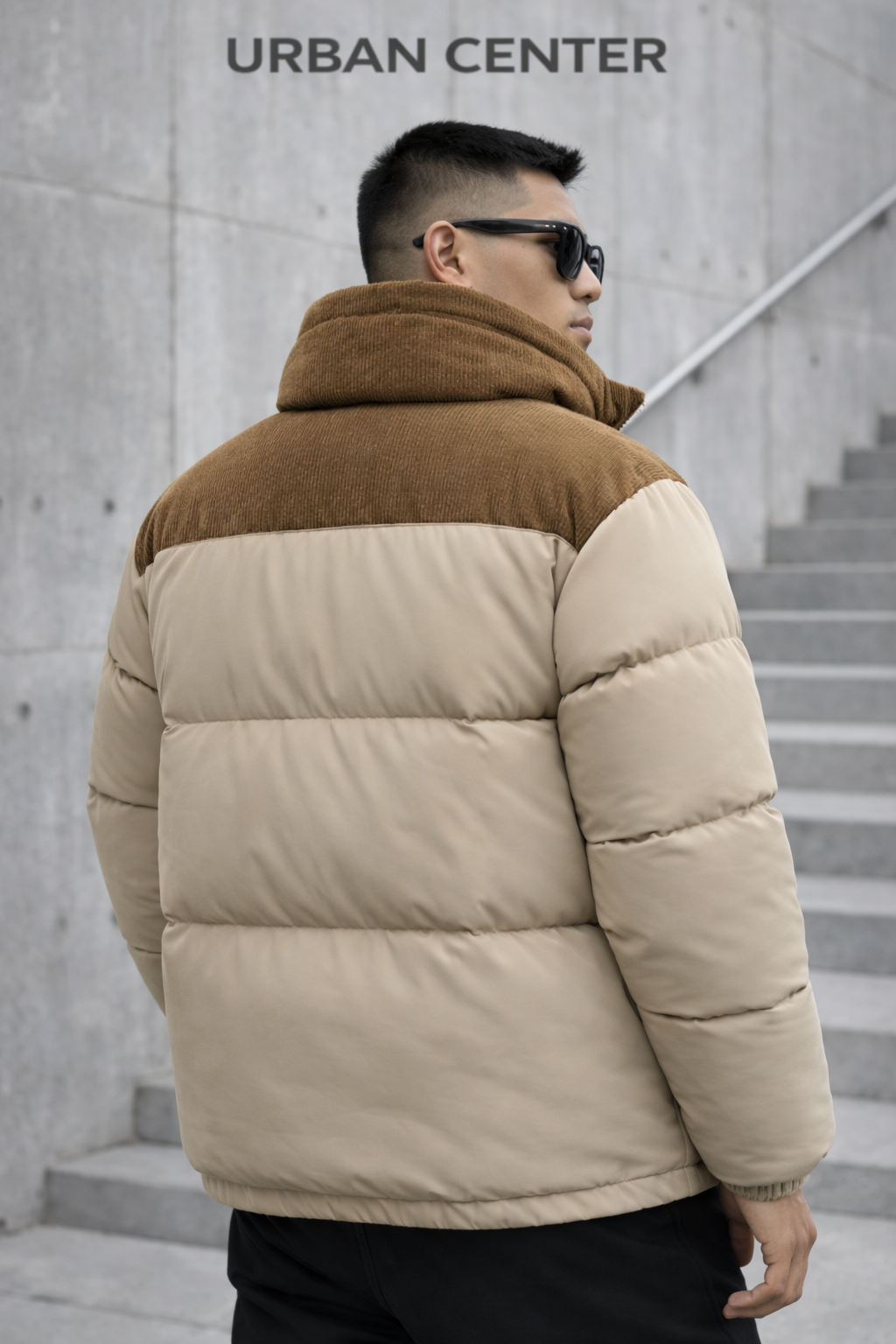 DOUDOUNE URBAN-FOREST MARRON ET BEIGE