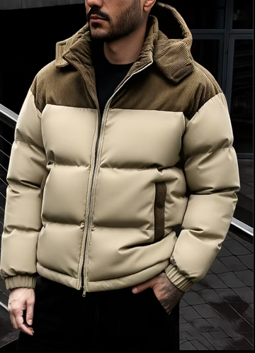 DOUDOUNE URBAN-FOREST MARRON ET BEIGE