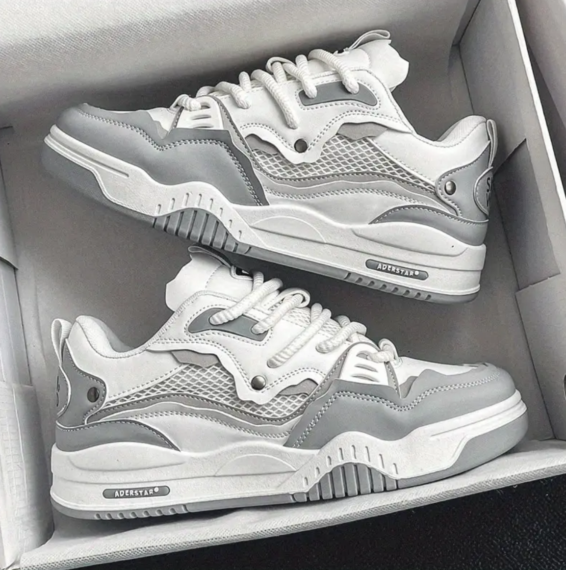 SNEAKER URBAN-STEPFLOW GRIS ET BLANC